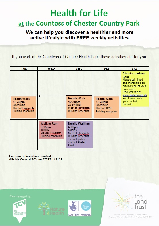 Staff Health For Life weekly activities